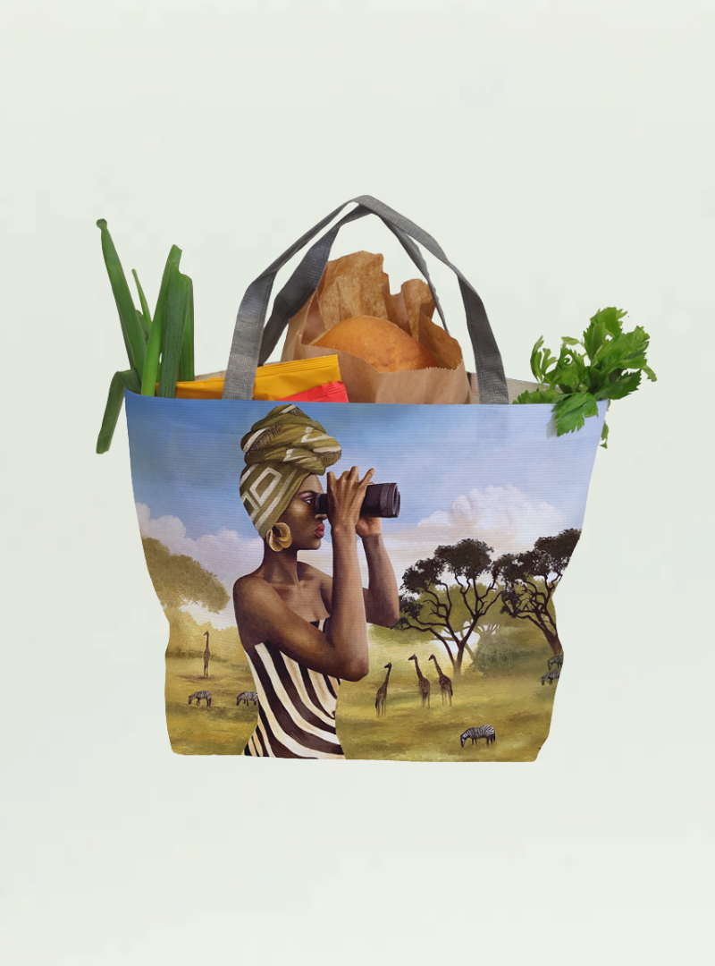 African Safari Recycled Shopper