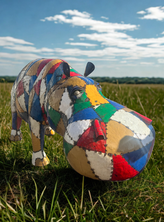 Colourful Metal Hippo