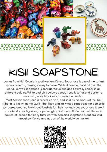 Copy of 5 x Small Kisii Stones Bowls Various Dark
