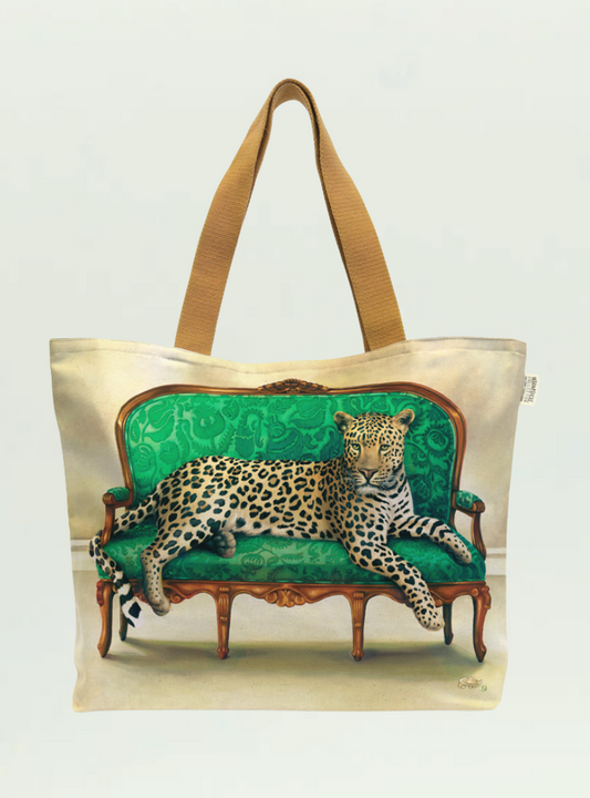 Leopard at Leisure Canvas Bag