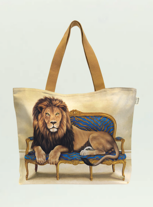 Lion at Leisure Canvas Bag