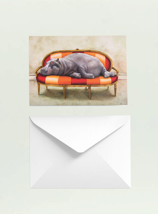 Hippo at Leisure Single Card