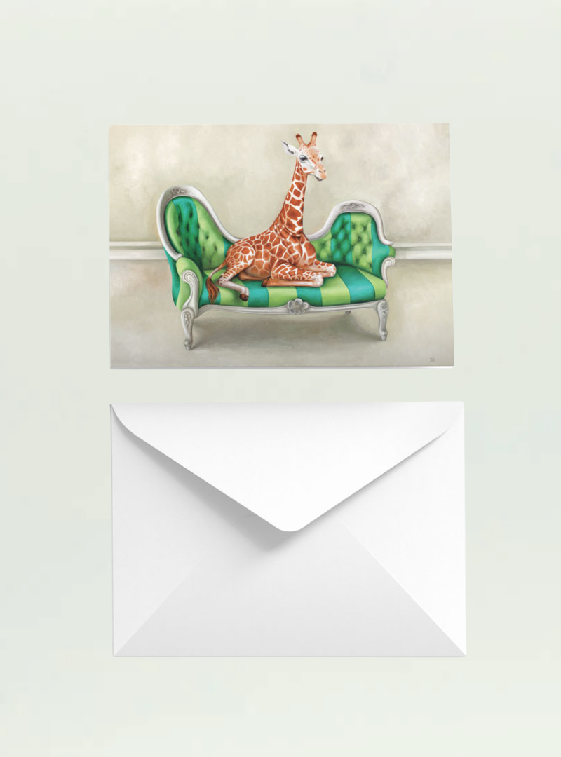 Giraffe at Leisure Single Card