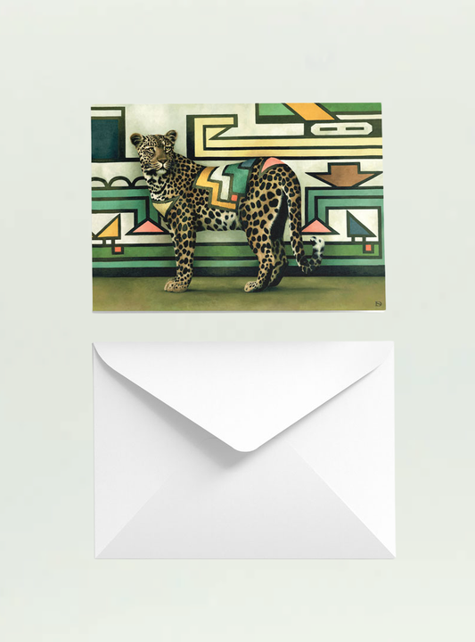 Ndebele Leopard Single Card