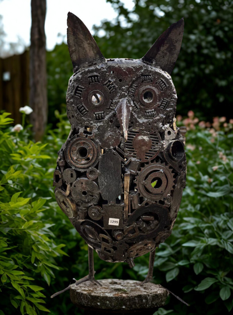 Recycled Metal Owl