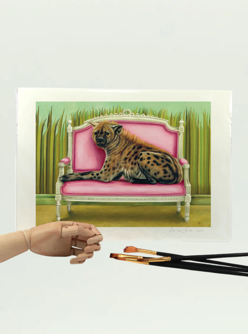 Spotted Hyena at Leisure A4 Print