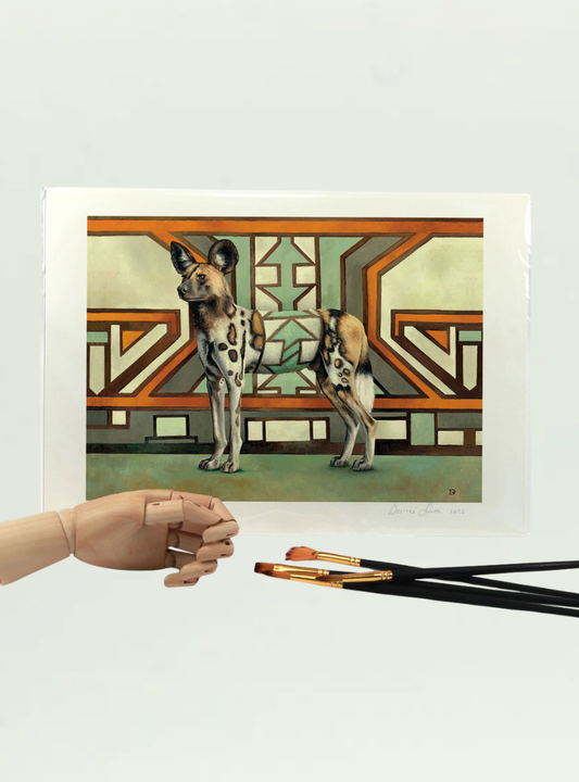 Ndebele Wild Dog A4 Print