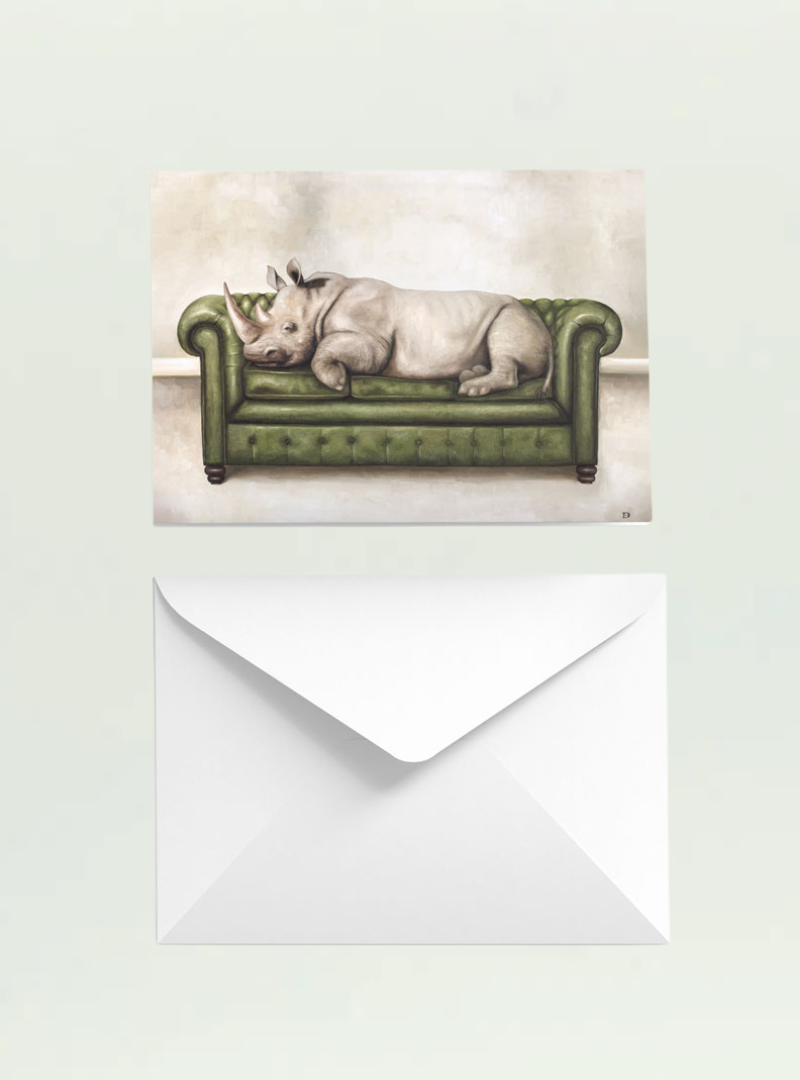 Rhino at Leisure Single Card