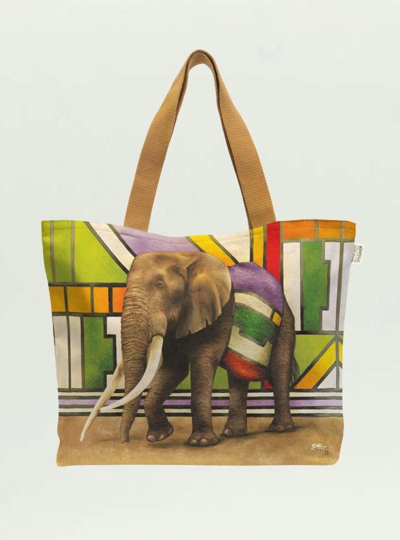Ndebele Elephant Canvas Bag