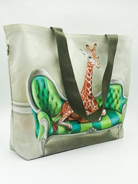 Whimsical Collection Giraffe Canvas Bag