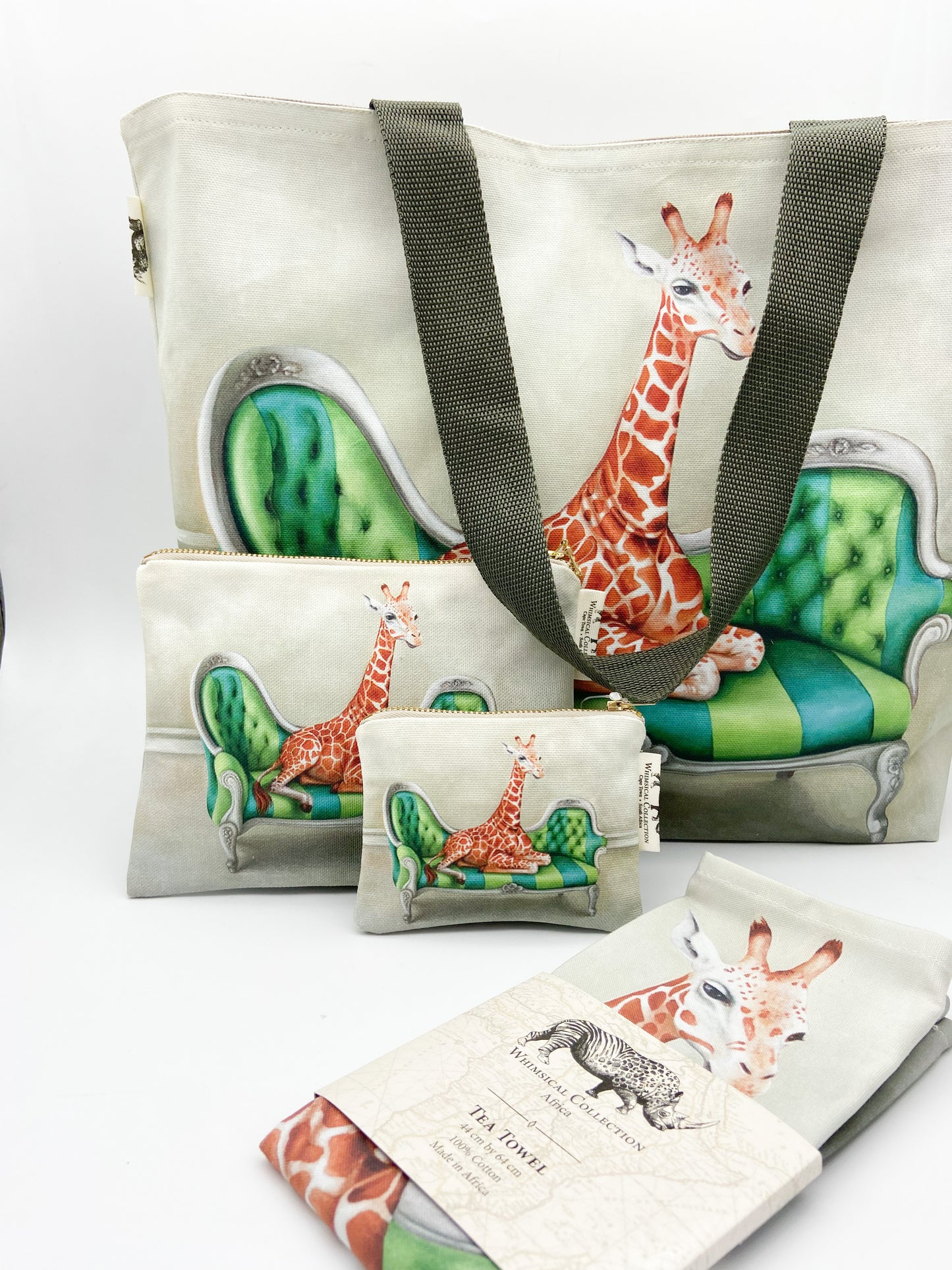 Whimsical Collection Giraffe Canvas Bag