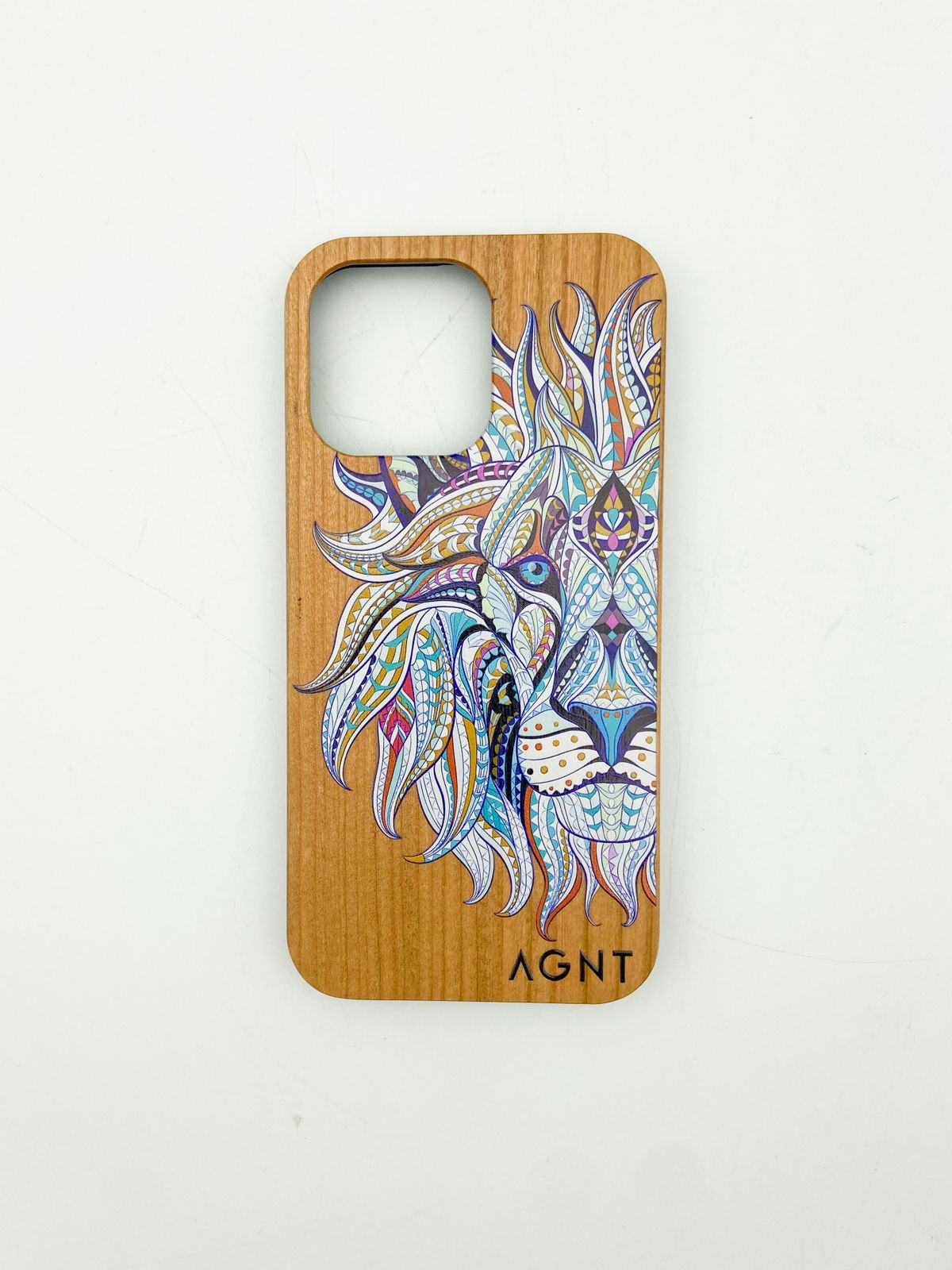 Lion Art Wood Phone Cover