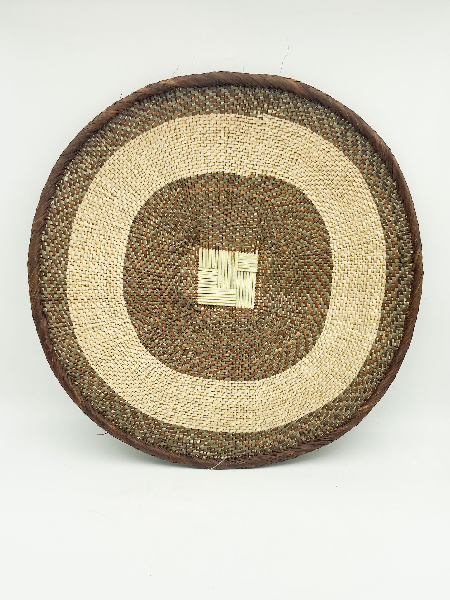 Natural Woven Basket Three Rings
