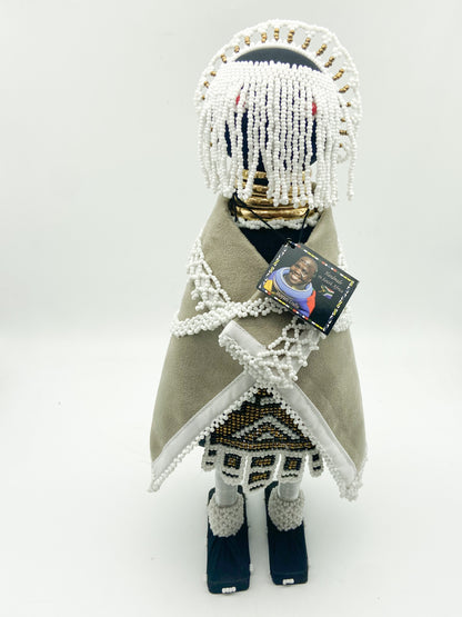 African Bride Doll Beige/White