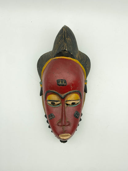 Wooden African Mask Red