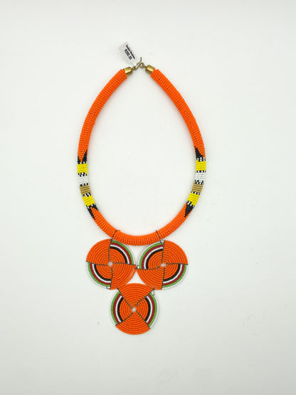 Orange Beaded Necklace