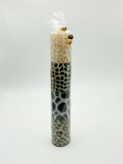 African Candle Set Of 4
