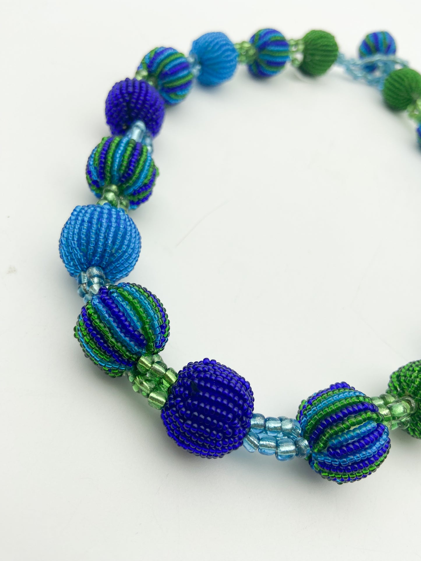 Green & Blue Beaded Necklace