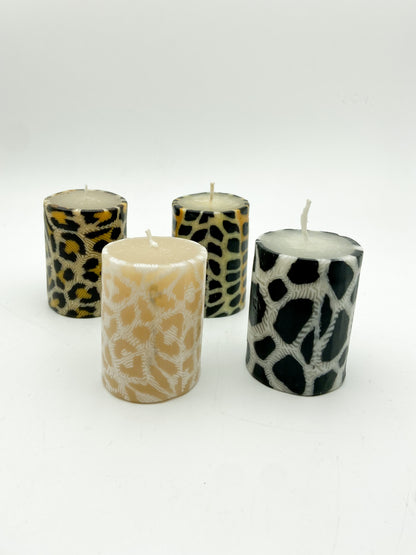 African Candle Set Of 4