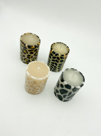 African Candle Set Of 4