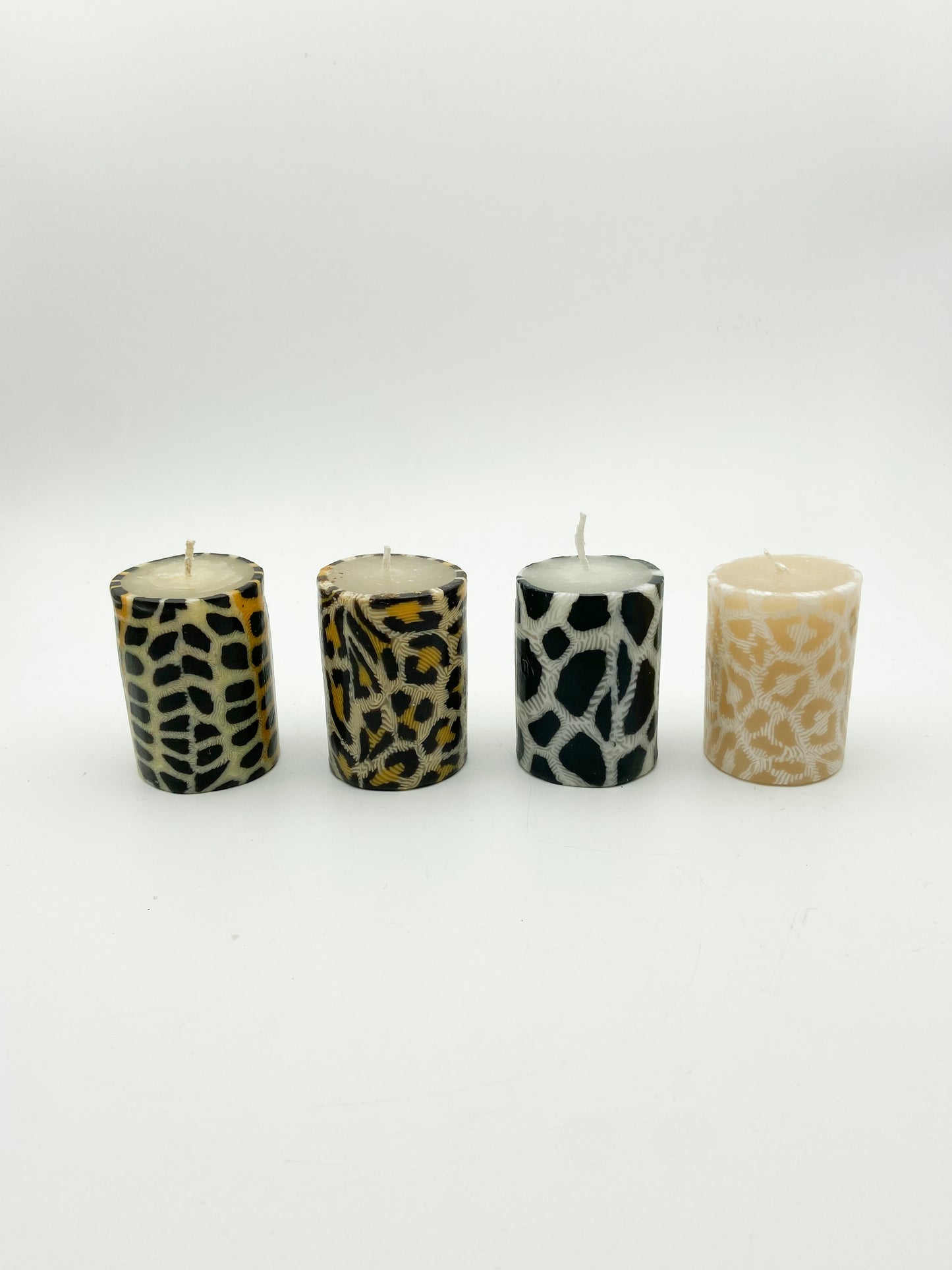 African Candle Set Of 4