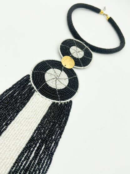 Black Beaded Necklace
