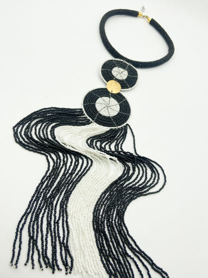 Black Beaded Necklace
